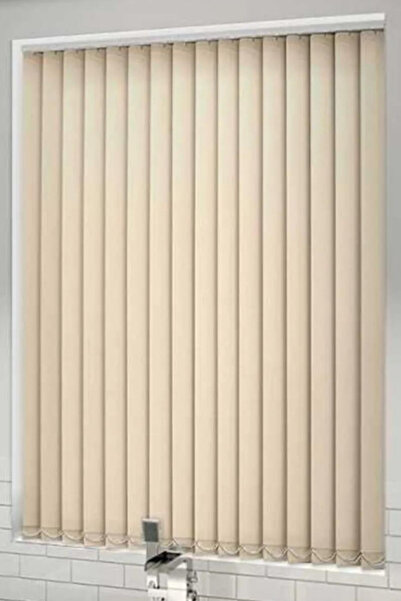 Özel Jaluzi Krem Pvc Dikey Perde  Döndürülebilen Tam Açık Ya Da Tam Kapalı  P...