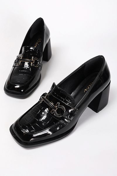 Liza Shoes Дамски мокасини с крокодилски ток с катарама Odette A014-K303
