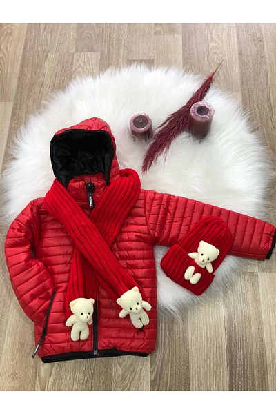 diamondstar Unisex Children's Water and Windproof Beanie Scarf Jacket