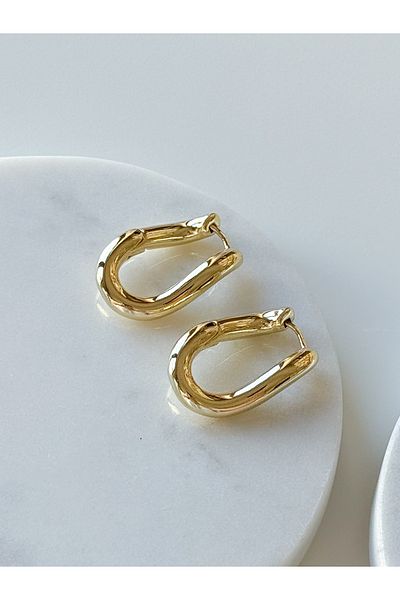 CHARMLUCKY Steel Curly Ring Earring