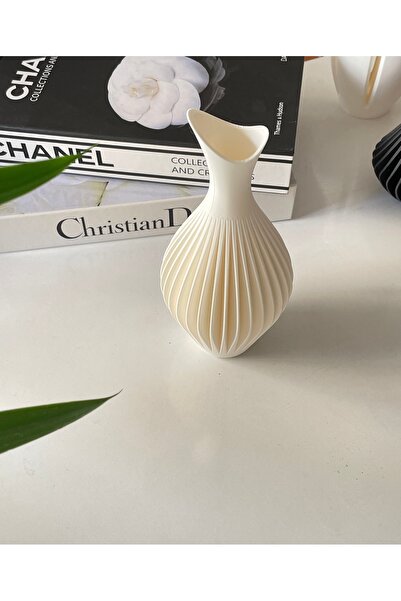 The Plasti مزهرية بلاستيكية بنمط موجة على الطراز الحديث