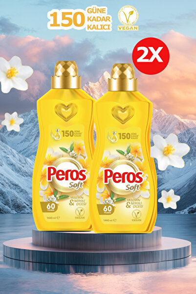 Peros 2'li Avantaj Paket--2 adet 1440 ml Konsantre Çamaşır Yumuşatıcı Yasemin Kokulu 60 Yıkama