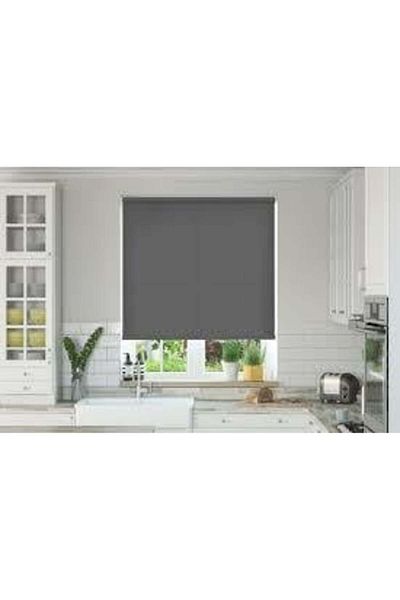 Özel Jaluzi Anthracite Matte Roller Blind Skirt Sliceless Sunshade Curtain Sunshade Roller Blinds