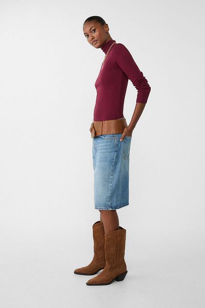 Stradivarius Basic high neck T-shirt