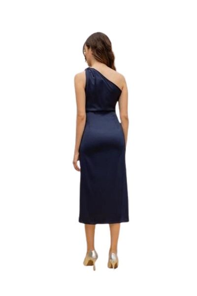 WOMAN VISION Rochie de seara din satin - Linie A cu detaliu de pe umeri 03