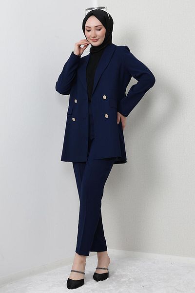 GİZ AGİYİM Premium κοστούμι με μπουφάν Navy Blue