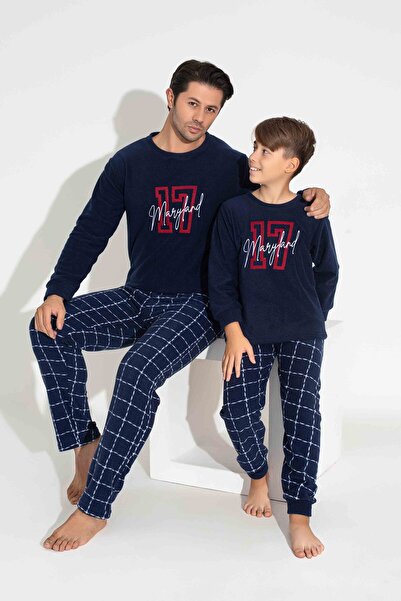 MEBA Erkek Baba-oğul (KOMBİN KENDİNİZ YAPIYORSUNUZ) Wellsoft Polar Pijama Takımı
