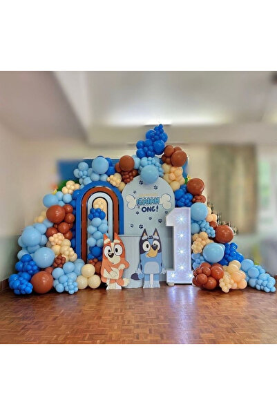 Çemrek Süs Parti Набір 100 штук повітряних кульок оранжевого, синього та лосо...