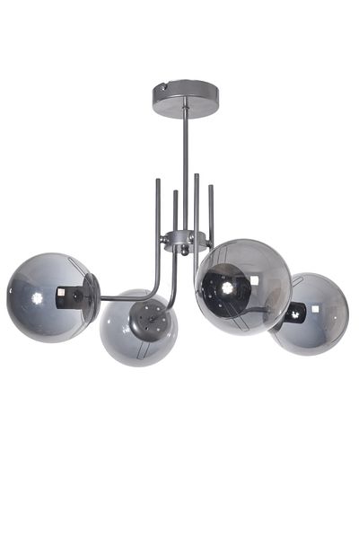 Modavize Vien Modern Design Living Room Dining Room Kitchen Gray Color Glass Pendant Lamp 4-Piece Chandelier