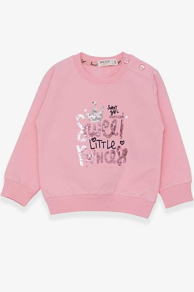 Breeze Girl's Br Sweatshirt Embroidered Sequin Powder Mody (1-4 YEARS)