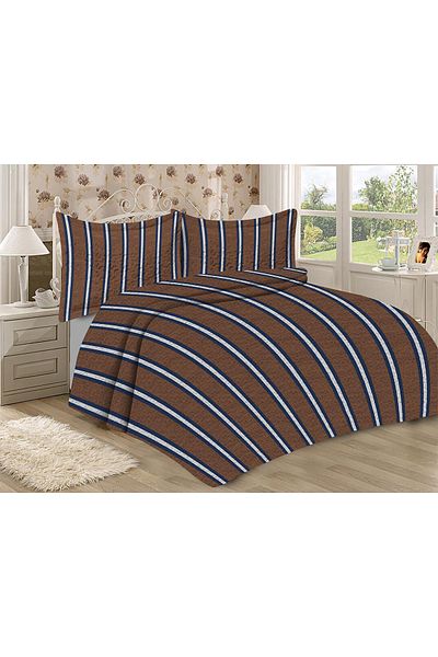 Doruklar Home Collection Modern Patterned Premium Quality Quilted Cotton Filled Velvet Bedspread Set