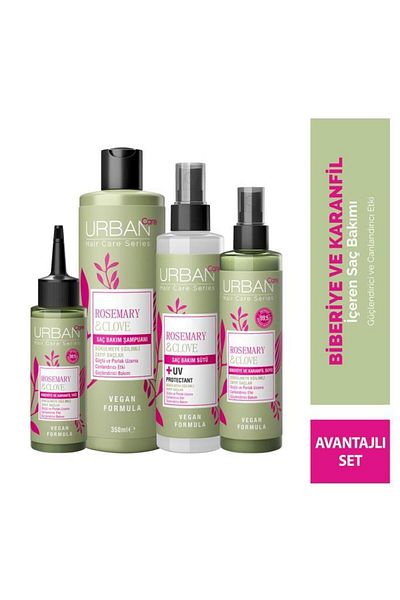 Urban Care Rosemary Clove Rosemary & Clove Revitalizing and Strengthening Hair Care Set