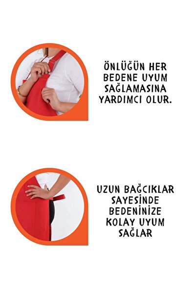 sevilya Star ayar askılı havlulu mutfak önlüğü seti (Havlulu önlük)