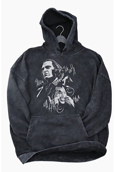 Fuddy Moda Φούτερ με κουκούλα Unisex Joker Hahaha με στάμπα oversize