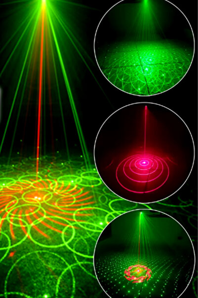 Hazar Led Mini Lazer Sahne Işığı Müziğe Sese Duyarlı Uzaktan Kumandalı RGB Disko Lazer Projektör Led Işık