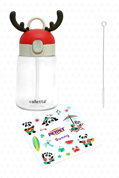 valletta زجاجة مياه للأطفال خالية من مادة BPA من كيمبايو سعة 400 مل، زجاجة مياه حمراء