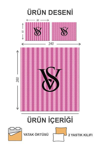 Doruklar Home Collection Modern Patterned Premium Quality Quilted Cotton Filled Velvet Bedspread Set