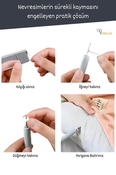 Viselia Nevresim Tokası Kılçık Makinesi Yorgan Tutucu Kırlent Düğmesi