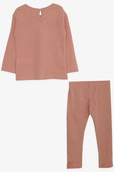 Breeze Girl's Tights Set with Bow, 9 Months-3 Years, Dried Rose