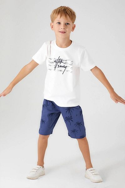 ROLY POLY 3021 White Boy Bermuda Suit Shorts Set