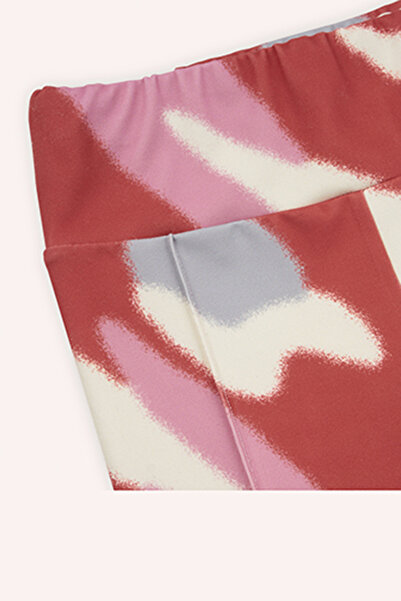 Panço Kız Çocuk Desenli Nar Tayt