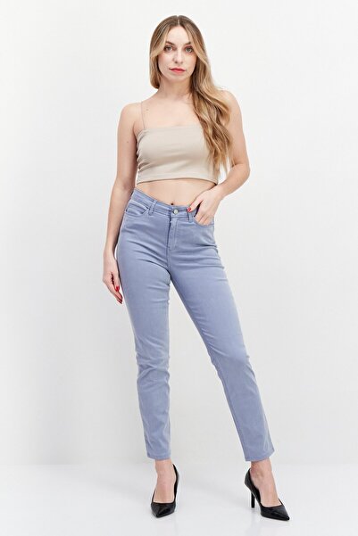 Guess Women Skinny Fit Solid Denim Jeans, Dusty Blue