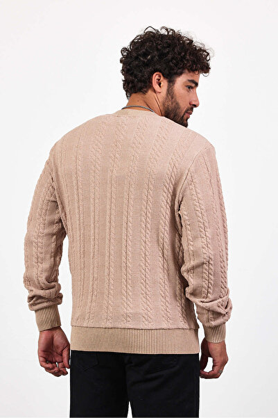 MADZEYMODA Ανδρικές πλεκτές τσέπες με κουμπιά πλεκτή ζακέτα Mz89916