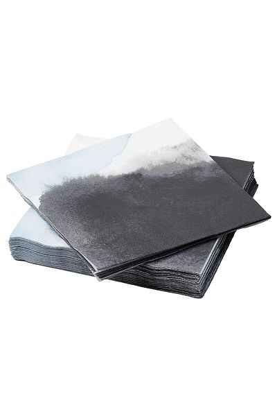 IKEA Krustıstel Kağıt Peçete Beyaz-siyah 33x33 Cm 30 Adet 80584197