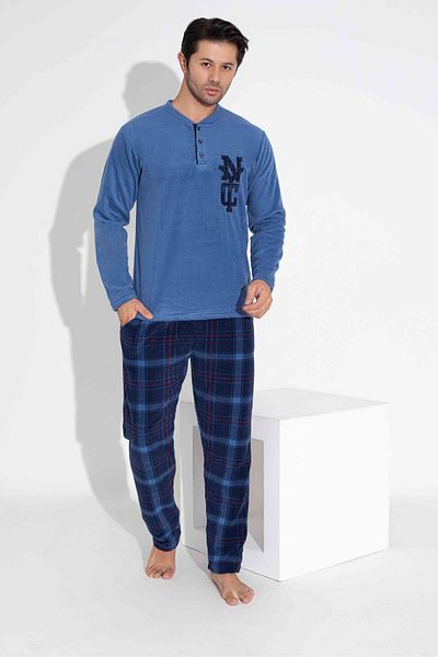 MEBA Ανδρικό Σετ Πυτζάμες Father-Son Wellsoft Fleece