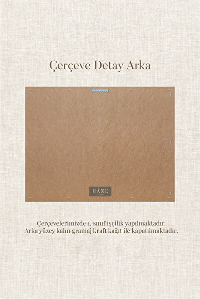 Hane Concept Vintage Deniz Manzaralı Çerçeveli Tablo, Galeri Duvarı, Sanatsal Baskı, Çiftlik Evi Tarzı Dekor