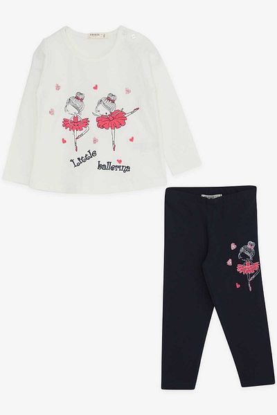 Breeze Girl's Tights Set Ballerina Embroidered 1.5-5 Years, Ecru