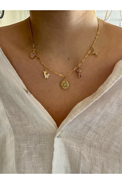 CHARMLUCKY Steel Charm Necklace