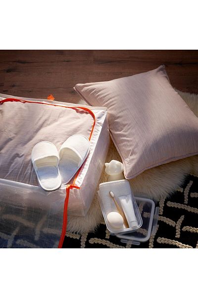 IKEA White-orange Parking Box - 55x49x19 Cm 50395382