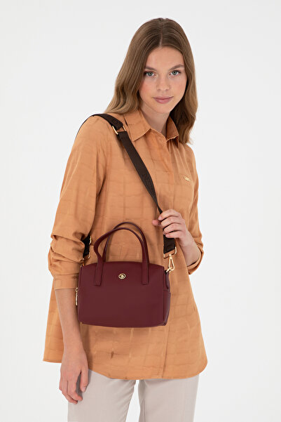 U.S. Polo Assn. حقيبة كتف نسائية باللون العنابي 50303438-VR014