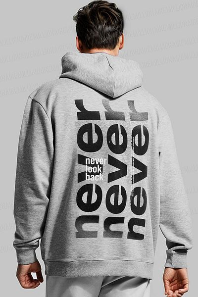 Millionaire Ανδρικό φούτερ με κουκούλα σε γκρι Oversize Fleece Kangaroo Pocket Hoodie