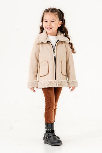 HAUSEkids Set de 3 piese pentru fete de designer cool de 4-7 ani -Latte