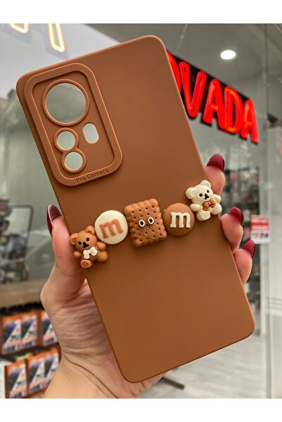OVADA Xiaomi Mi 12 Pro Uyumlu Kamera Korumalı 3D Ayıcıklı Silikon Kılıf