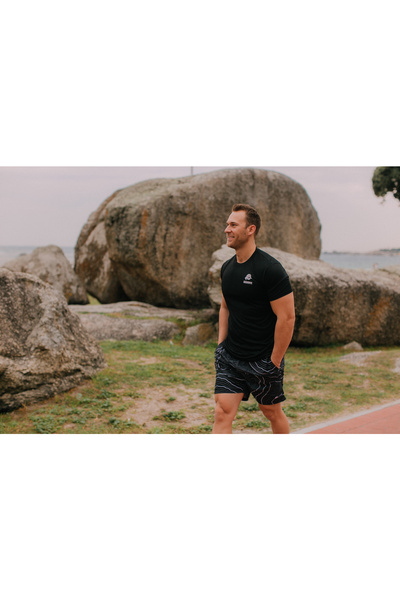 Guggen Mountain Pyjama kurz für Herren in weiß