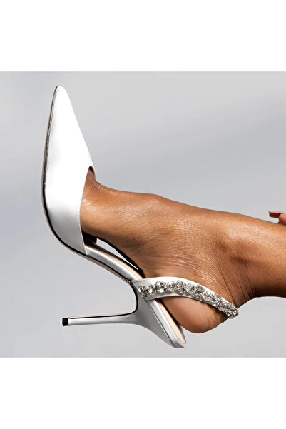 Giydim Gidiyor Emery Crystal Stone Stiletto White