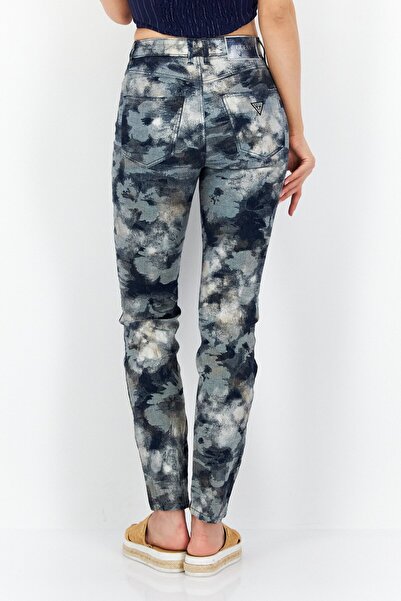 Guess Women Skinny Fit Tie Dye Stretchable Denim, Navy Blue Combo