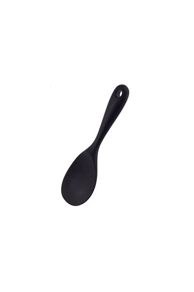 YDGR Black Stylish Practical Short Silicone Rice Spoon