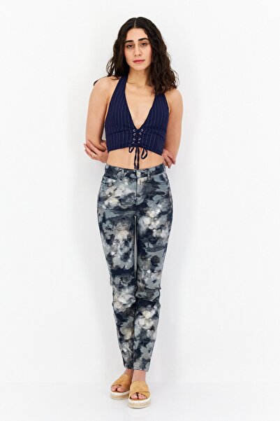 Guess Women Skinny Fit Tie Dye Stretchable Denim, Navy Blue Combo