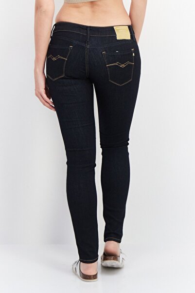 Replay Women Skinny Fit Solid Stretchable Denim, Dark Indigo