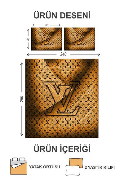 Doruklar Home Collection Modern Patterned Premium Quality Quilted Cotton Filled Velvet Bedspread Set