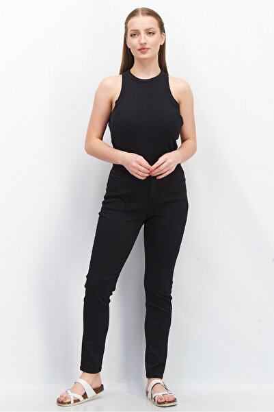 Esprit Women Skinny Fit Solid Stretchable Denim Jeans, Black