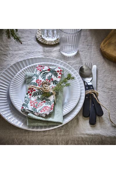 IKEA Fruit Patterned White Paper Napkin - 13X13 Cm, 30 Pieces
