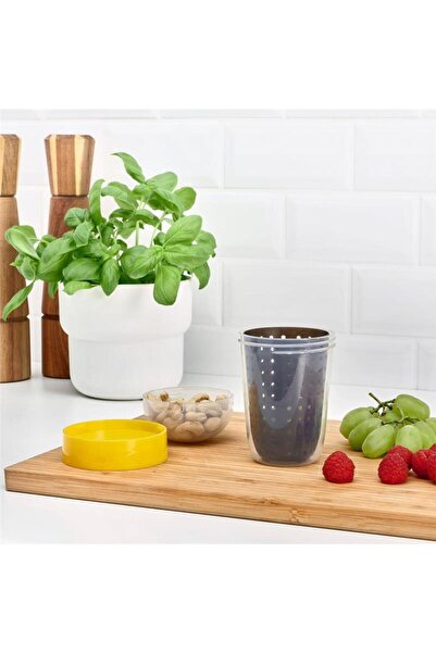 IKEA Splıtterny Snack Container Grey-Yellow 300 ml 10508965