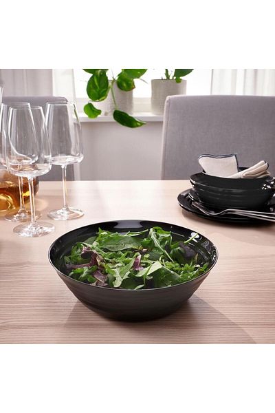 IKEA Natbarb Serving Bowl Black 22 cm 70563690