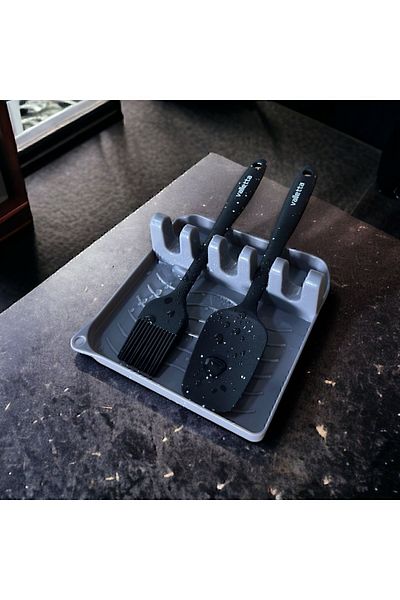 valletta Gray Gili Lid Tunic and Spoon Holder Set