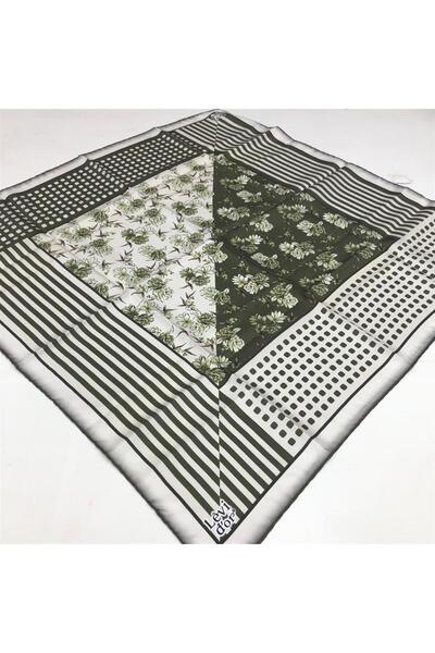 Levidor Μεταξωτό μαντήλι με πράσινο σχέδιο 20398